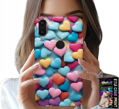 Image de Étui Pour Huawei P Smart 2019 - Coeurs Colorés Personnalisables