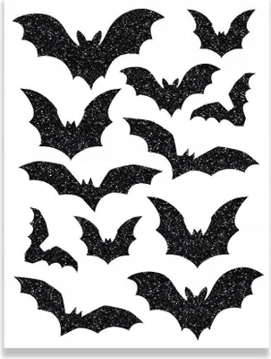 Immagine prodotto di Adesivi glitterati Pipistrelli di Halloween 30 x 40 cm