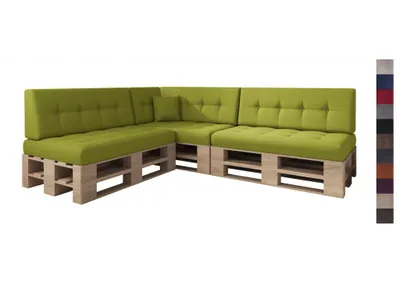 Produktbild von sunnypillow Palettenkissen Verona gesteppt 8er Set Lime