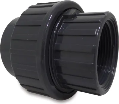 Produktbild von Mega Verschraubung PVC-U 25 mm x 3/4 Zoll Klebemuffe x Innengewinde 10 bar, grau