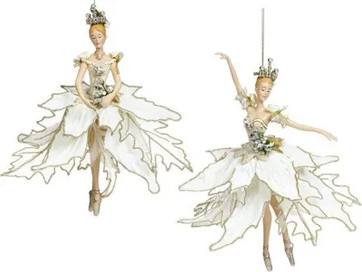 Produktbild von Goodwill Weihnachts-Ballerina-Anhänger von Mark Roberts, Creme-Gold, H 23 cm. BITTE BEACHTEN: Preis pro Stück