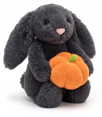 Produktbild von Halloween Plüschtier Set Kaninchen Krähe Geist Fledermaus Kuscheltier Puppe Deko Party Geschenk Weihnachten - Modell: Hase 16cm