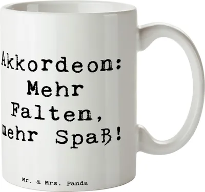 Produktbild von Mr. & Mrs. Panda Tasse Spruch Akkordeon Spaß - Weiß - Geschenk, Trinkbecher, Instrument, Pott, Musizieren, Musiker, Kaffeebecher, volkstümlich, Kaffeetasse, Lernen, Musik