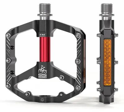 Produktbild von Fahrradpedale Plattformpedale mit Reflektoren CNC Aluminium Schwarz