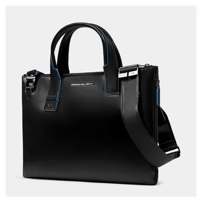 Produktbild von Personalisierbare, schlanke Laptoptasche 14" Herren Leder