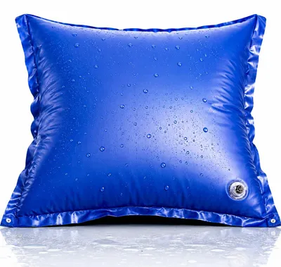 Produktbild von XXL Poolkissen zur Poolabdeckung 120 x 120 cm inkl. Seil – Rundes Luftkissen, Wintermittel für Abdeckung bei Winter und schlechtem Wetter, Zubehör für Pool Überdachung