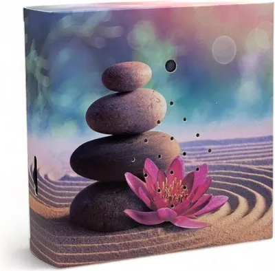 Immagine prodotto di Soundbox suoni di meditazione - Diffusore rilassante con sensore di movimento e interruttore on/off - Per bagno, corridoio, ufficio, soggiorno - 12x12cm (suoni di meditazione)