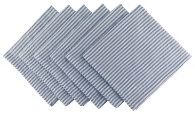 Servietten-Set, Baumwolle, gestreift, blau, 50,8 cm, 6 Stück