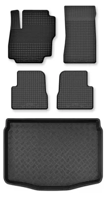 Produktbild von Gummimatten + Kofferraumwanne für Fiat 600 2023- – Schwarz, Semi-Universal, angepasst – Wielganizator Semi-Universal