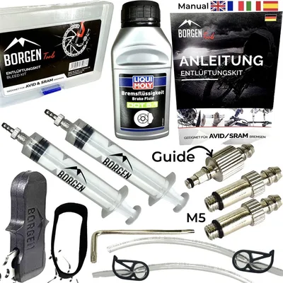 Produktbild von Borgen Service Kit mit Liquid Moly DOT 5.1 Öl für Avid Sram Scheibenbremsen