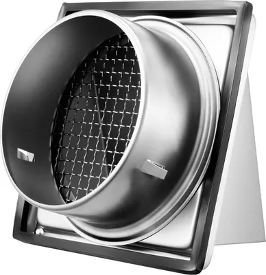 Produktbild von 97 mm External Extractor Wall Vent Cover Stainless Steel 1 Pack Silver