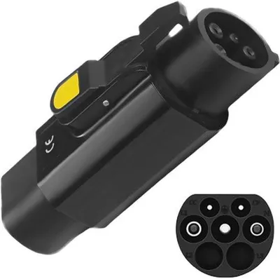 Productafbeelding van EV Laadkabel Adapter Type 2 Naar Type 1 - 32 Ampère - Zwart - Voor Elektrische Auto's En Plug-In Hybrides