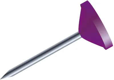 Produktbild von Flachkopfnadeln Ø 5 mm 100 Stück violett