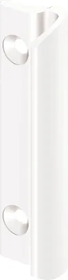 Image de Poignée de porte de balcon Roto Rotoline - poignée de porte de terrasse extérieure longueur 74mm, LA 50mm, aluminium blanc