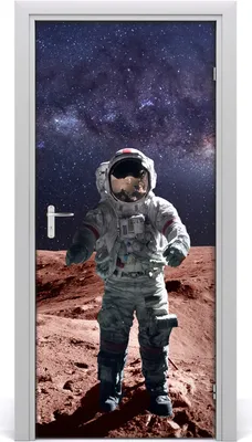 Produktbild von Tulup Türaufkleber 95x205 cm Dekorative Aufkleber Selbstklebend Wasserdichte Tapete Abnehmbar Schlafzimmer Wohnzimmer Wohnkultur - Astronaut Klebe