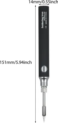 Zdjęcie produktu dla Zestaw lutownicy akumulatorowej, mini lutownica akumulatorowa z akumulatorem USB, przenośne pióro spawalnicze niskonapięciowe 5 V, zestaw narzędzi lutowniczych z 3-stopniową regulacją temperatury do małych projektów lutowniczych, naprawy sprzętu domowego, majsterkowania