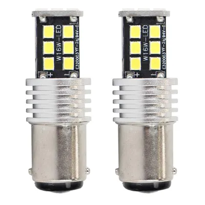 Imagen del producto de Luces LED para automóviles, modelo P21/5W BAY15D, 12V/24V, color blanco, con tecnología CANBUS, 2835, 15 LED SMD, modelo AMIO-01641