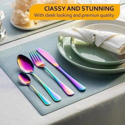 Produktbild von Famanu Besteckset 24-teilig - Edelstahl mit Servierbesteck