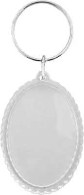 Produktbild von CombiCraft Foto Schlüsselanhänger Oval geriffelt, 40x45mm - 10 Stück