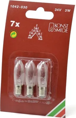 Produktbild von Konstsmide Ersatzbirne klar 34 V 3 W 3 Stück