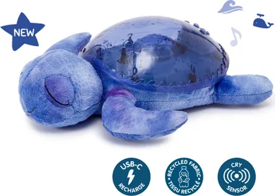 Produktbild von Cloud b® Tranquil Turtle™ – Nachtlicht mit Melodie, Schildkröte, lila, 0 m+