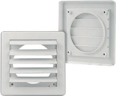 Zdjęcie produktu dla Kratka wentylacyjna HACO VM G/125 B grawitacyjna 175x175 mm plastikowa biała