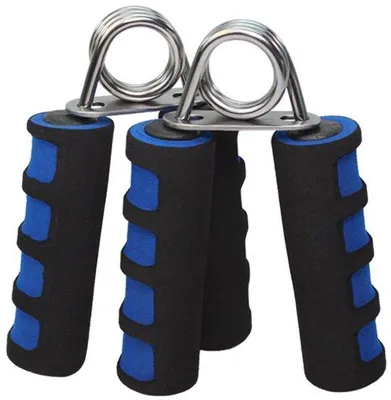 Produktbild von Handtrainer-Set - Blauer Schlauchhandschuh - Für Kraft- und Klettertraining - Verbessert Griff- und Polskraft - 2er Set