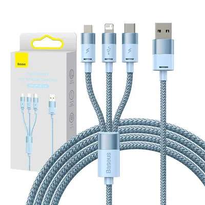 Produktbild von Baseus CAXS000017 USB-Kabel 1,2 m USB A USB C/Micro USB-A/Lightning Blau