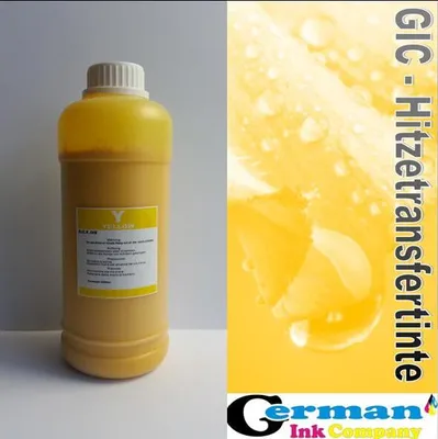 Produktbild von GIC - Hitzetransfertinte | Sublimationstinte in 500ml Flasche - Farbe Yellow