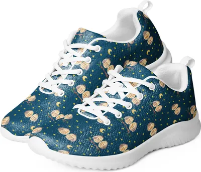 Produktbild von Mr. & Mrs. Panda Sneaker Damen Eulen Liebe Größe 42 - Blau - Geschenk, Bunt, Freund, Trainingsschuh, Schnürschuh, Eule, Pärchen, Weiß