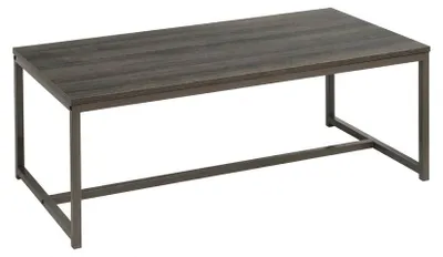 Immagine prodotto di Tavolo Basso Soggiorno Design Industriale Legno Metallo 100x50x36cm.Variante:GRIGIO