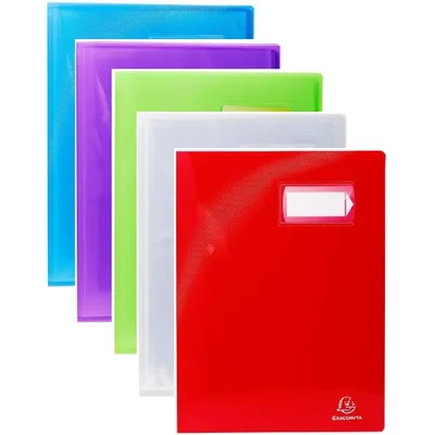 Image de Pochette transparente Exacompta, 20 pochettes, Crystal Colours, format A4