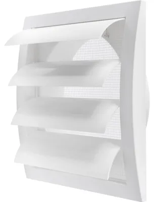 Productafbeelding van Afvoerkap ventilatierooster - Wit - 15 cm - Insectenscherm en flensaansluiting