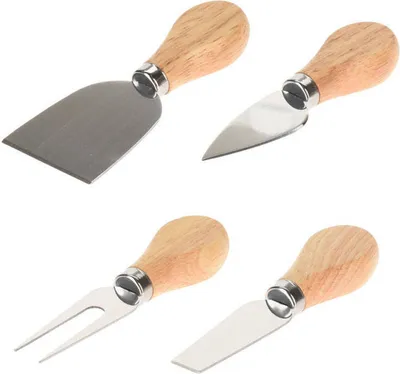 Produktbild von 4er-Set Stahlmesser für Käse und Snacks