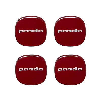 Produktbild von Aufkleber 3D-Lenkerabdeckungen für Fiat Panda, Durchmesser 52 mm, rot, 4 Stück
