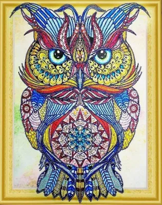 Produktbild von Eulenherz-Diamantstickerei 47x57 cm
