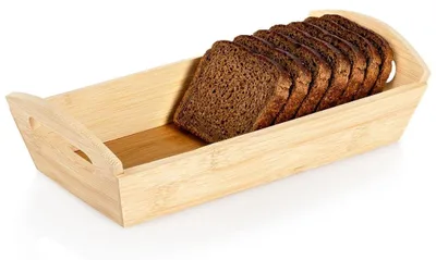 Immagine prodotto di Cestino per il pane in bambù con manici, 29x14x7,5 cm