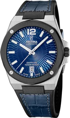 Produktbild von Festina Herrenuhr Automatik Armbanduhr Leder schwarz UF22005/2