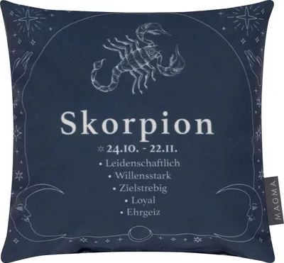 Produktbild von MAGMA Heimtex - Minikissen - STERNZEICHEN - Skorpion - 25 x 25 cm