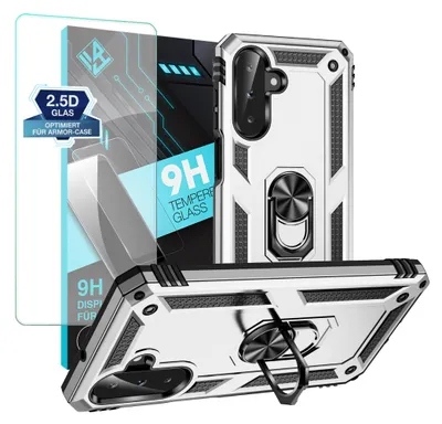 Produktbild von Armor Outdoor Handyhülle für Samsung Galaxy A17 / A17 5G Handy Panzer Case Schutzhülle mit 9H Displayglas Displayschutz Farbe: Silber