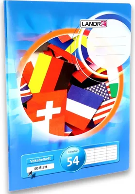Produktbild von Vokabelheft A4 40 Blatt 80 g/qm liniert 3-spaltig Packung mit 10 Stück