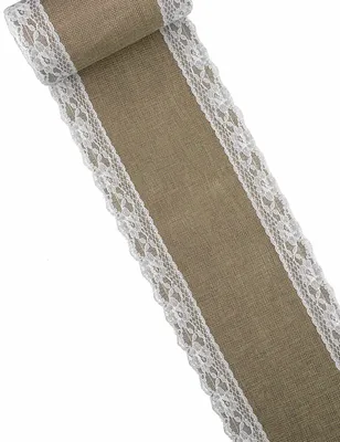 Produktbild von Tischläufer Jute Spitze 15 cm x 5 m - Einheitsgröße