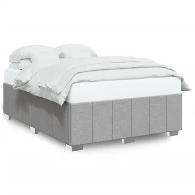 Produktbild von vidaXL Bettgestell ohne Matratze Hellgrau 160x200 cm Stoff