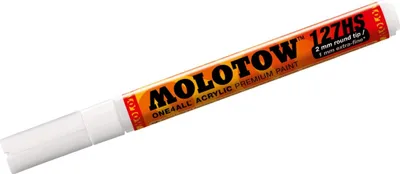 Produktbild von Permanentmarker One4All 127 HS nachfüllbar 2mm signalweiß Packung mit 6 Stück