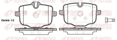 Produktbild von REMSA 1433.00 Bremsbeläge Satz Hinten Bremsklötze für BMW 5 Touring (F11) 5 Limousine (F10) 5 Touring (G31) 5 Limousine (G30, F90) X3 (G01, F97)