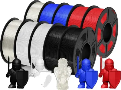 Obrázok produktu pre 3D filament, odolný materiál PETG, vysoko presná tlač, PETG Mix-3 10 roliek