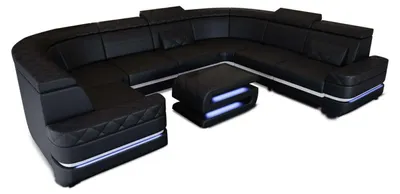 Produktbild von Mini Sofa Positano U-Form in Leder