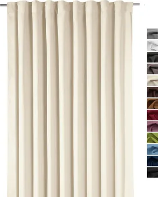 Produktbild von heimtexland ® XXL Verdunkelungsvorhang Thermovorhang Multifunktionsband Dekoschal 245x275 cm Raumteiler Deko Vorhang blickdicht verdunkelnd isolierend Typ139 Creme