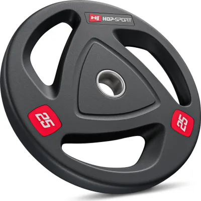Produktbild von Hop-Sport Profi Studio Ø 50mm Olympia gummierte Gusseisen Hantelscheibe 25 KG