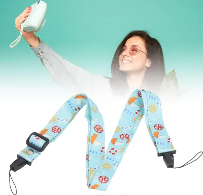 Immagine prodotto di Tracolla per fotocamera da 1,2 m, lunghezza regolabile, multifunzionale, elegante cintura stampata per Mini12 11 8 Modello ad ancora